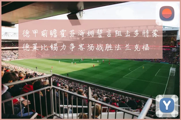 德甲前瞻霍芬海姆誓言阻击多特蒙德莱比锡力争客场战胜法兰克福